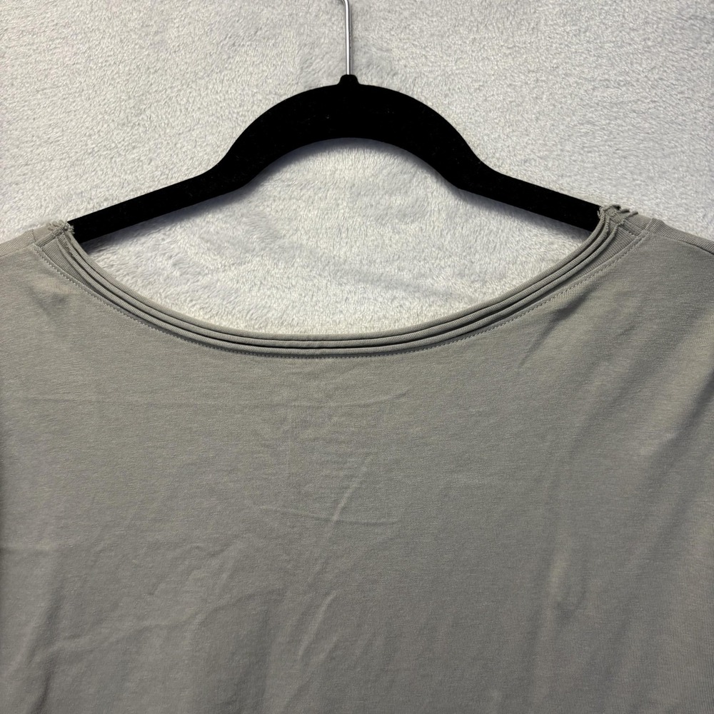Los Angeles Graphic T-Shirt PERU Womens 26/28 Gray Rhinestone LA V-Neck Cotton - Picture 8 of 8